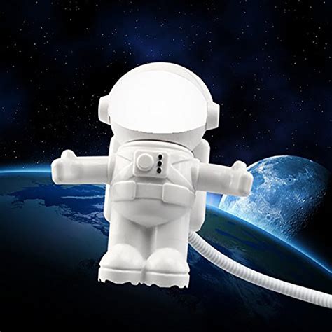 Astronaut Spaceman Usb Led Mini Reading Lamp Adjustable Night Light
