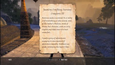 Jewelry Crafting Survey Craglorn Elder Scrolls Online YouTube