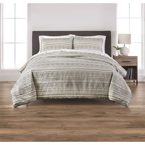 Better Homes And Gardens 3 Piece Fullqueen Textured Stripe Comforter Set Gray