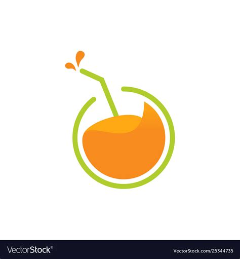 Creative Fresh Fruit Juice Logo Royalty Free Vector Image