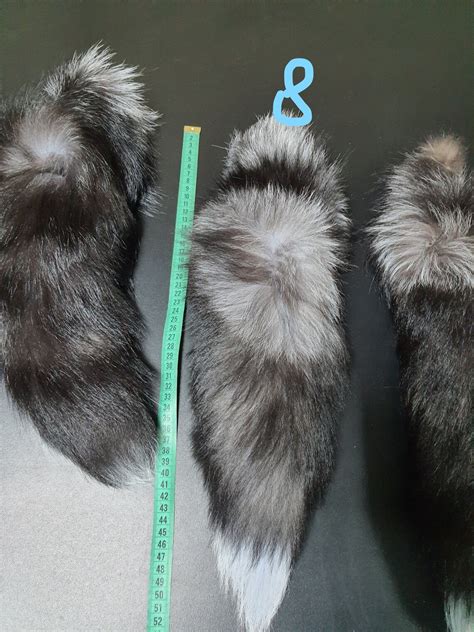 Large Silver Fox Tail Fox Tail Silver Fox Tail Fur Tail Etsy
