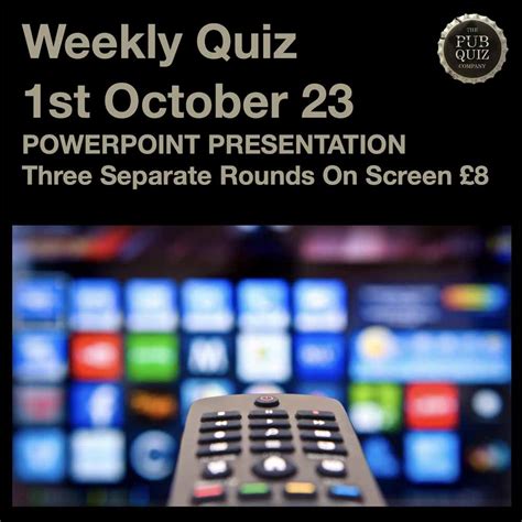 Weekly Quiz 3 Rounds 1st October 23 Powerpoint On Screen