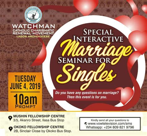 Special Interactive Marriage Seminar One Event Two Venues In One Day Voice Of The