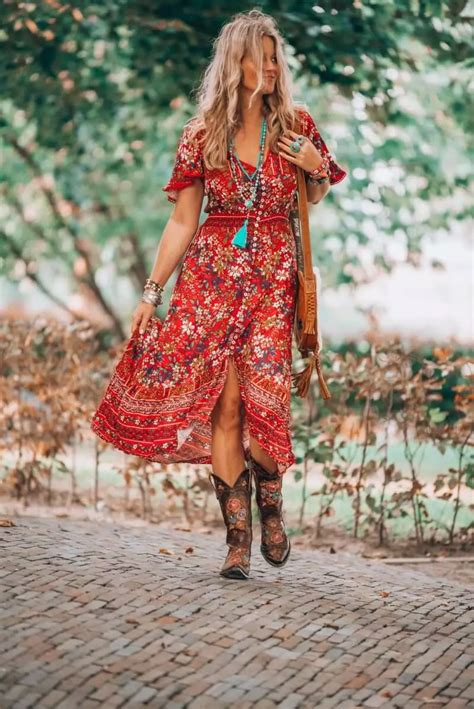 That Fabulous Red Dress Bohemian Style That Has Got Everybody Talking Boho Style Outfits