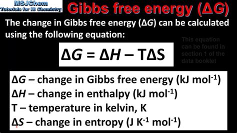 This is the currently selected item. 15.2 Gibbs free energy (HL) - YouTube