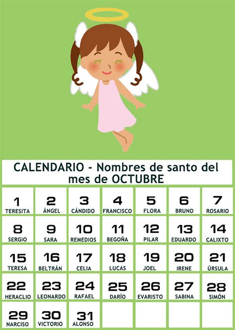 Calendario Mexicano Con Nombres De Santos 2021 Standard Imagesee