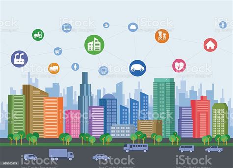Ilustrasi Konsep Smart City Ilustrasi Stok Unduh Gambar Sekarang