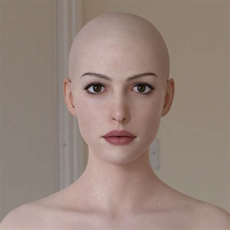 Artstation Wip Anne Hathaway Xgentest Sotaro Nakamura Bald Head Women Bald Women Bald