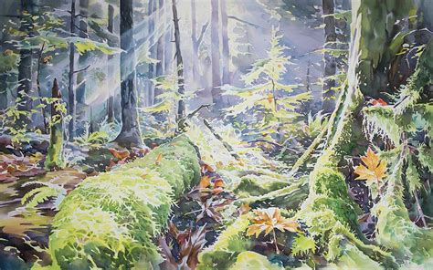 Pacific Northwest Watercolor Landscape Paintings Watercolor Art Diy