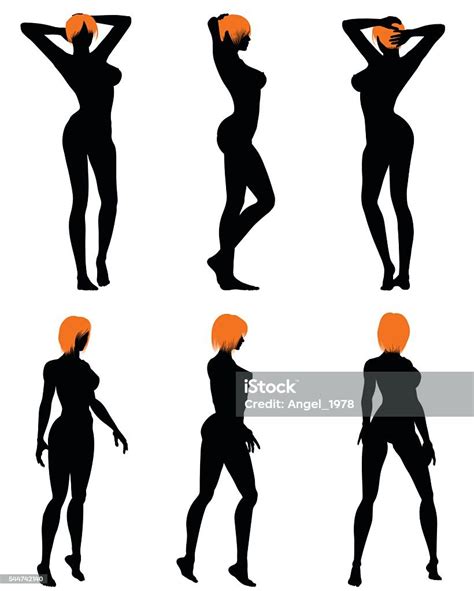 Naked Sexy Girls Silhouette Set Stock Illustration 25300 The Best
