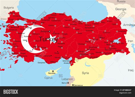 Map Of Turkey And Surrounding Countries