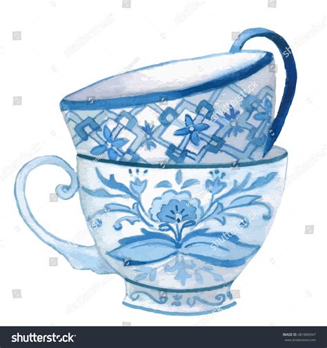 Blue Tea Cup Clip Art