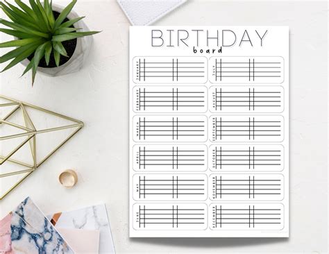 12 Month Birthday Calendar Etsy