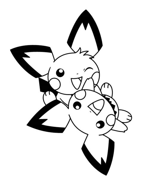 Pichu Coloring Pages To Print Coloring Pages