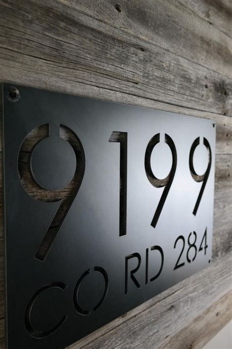 Large Metal Address Plaque With Street Name House Number Plaque