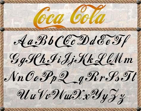 Coca Cola Alphabet Letters Svg Coca Cola Clipart Alphabet Ttf Etsy