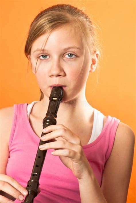 School Girl Playing The Recorder Stock Photo Image 39370867