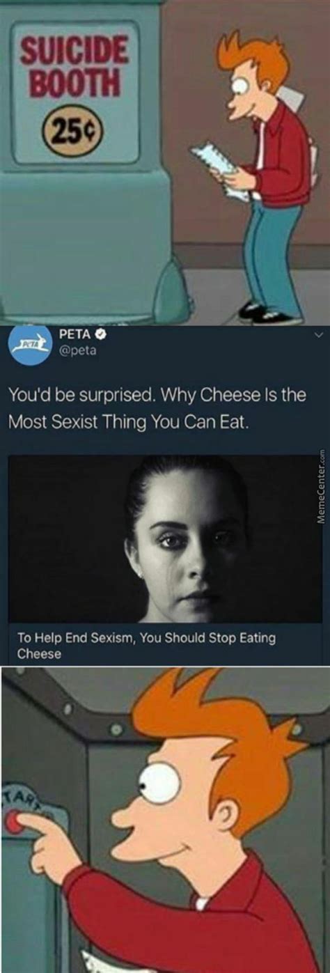 cheese is sexist suicide booth know your meme