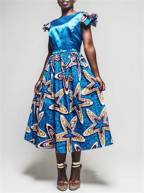 Ankara Midi Dress African Print Clothing For Women African Etsy African Print Clothing