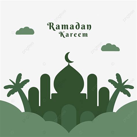 Ramadan Green Png Transparent Green Flat Design Ramadan Png Ramadan