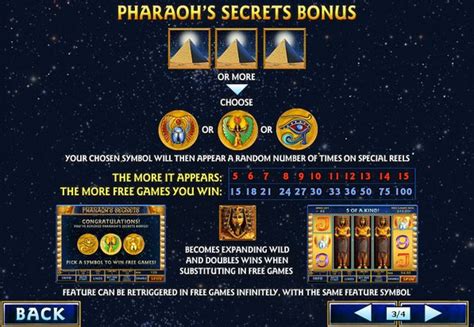 pharaohs secrets by playtech