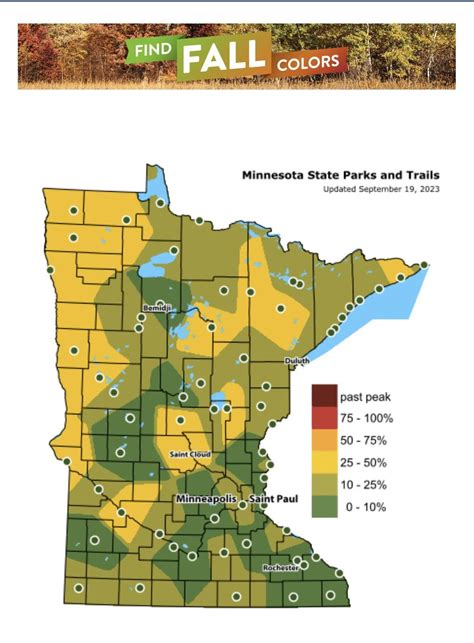 Todays Mn Dnr Fall Color Finder Map 91923 Ralexandriamn