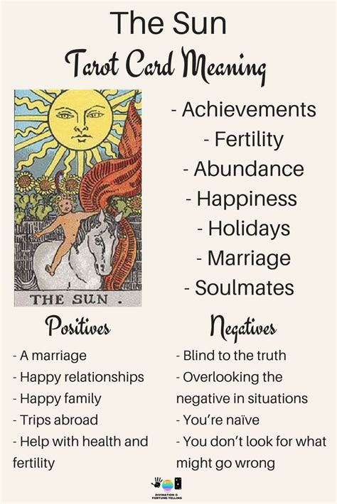 Let look at the example of how major arcana works. Future Tarot Meanings: The Sun — Lisa Boswell | The sun tarot card, Tarot card meanings, Tarot ...