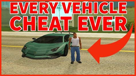 Gta San Andreas Cheats Every Vehicle Cheat Youtube