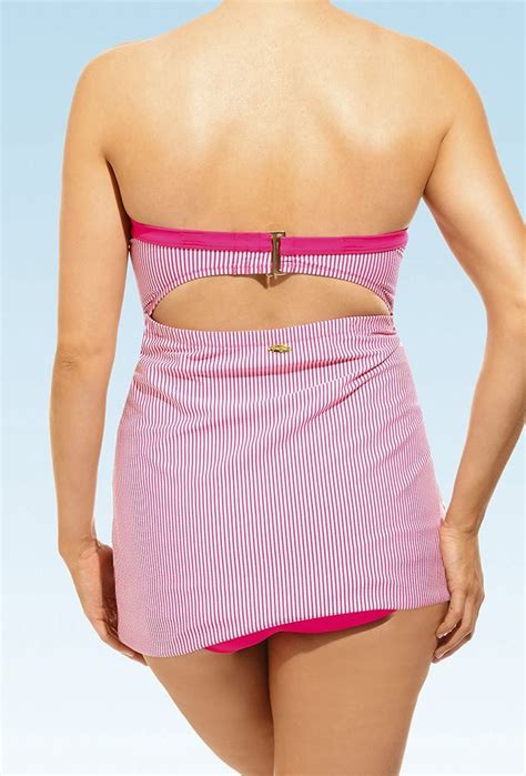 passion shirred bandeau swimdress swim dress clothes for women plus size women