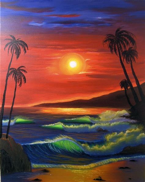 Beach Sunset Drawing At Getdrawings Free Download