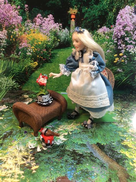 Alice Alice In Wonderland Alice Miniature Doll House Etsy