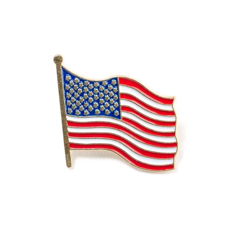 Custom United States National Flag Pins Enamel Pin Usa Metal Lapel Pins Badge With Butterfly