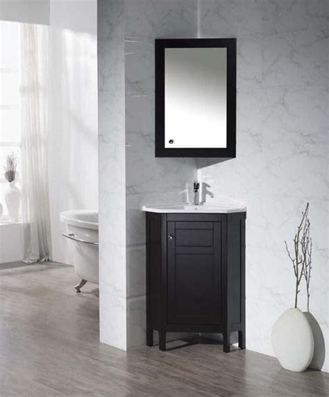 Clarkson 24 Inch Corner Bathroom Vanity With Medicine Cabinet Bathroom