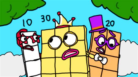 Numberblocks 10 30 And 20 In Gloomy Adventures Coloring Fanmade