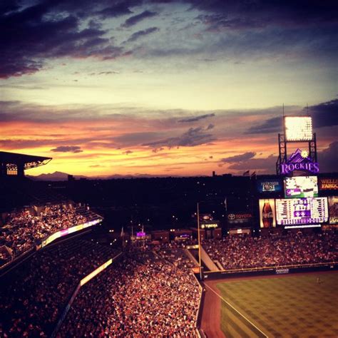 Coors Field At Sunset Baseball Buckets Baseball Park Ballparks