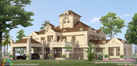 Luxury 5 Bedroom Colonial Home 7026 Square Feet Kerala Home Design