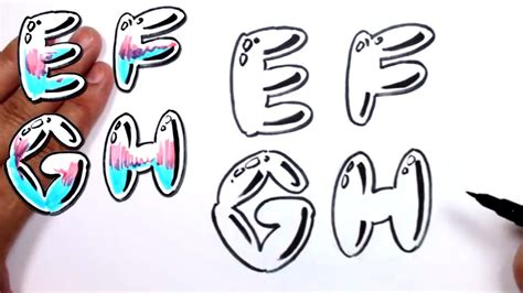 Graffiti Letters Alphabet Bubble Letters Alphabet E F G H