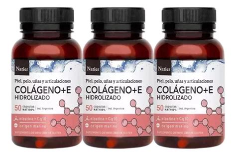 Natier Colágeno Vitamina E Con Coenzima Q10 50 Cápsulas Pack X3