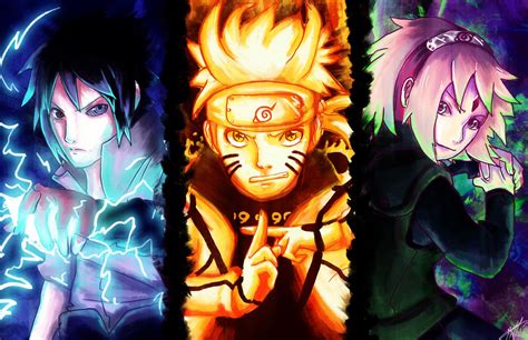 Team 7 Sasuke Naruto And Sakura 4k Ultra Hd Wallpaper Background