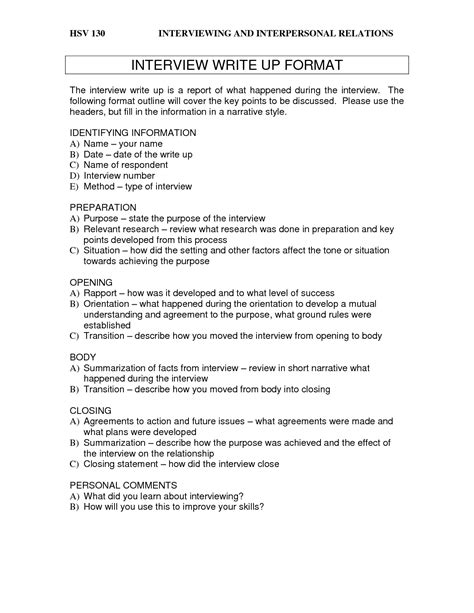 Apa Format For Personal Interview
