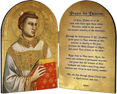 St Stephen Patron Of Deacons Arched Diptych Catholic To The Max