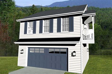 2 Car Garage Apartment With Small Deck 50190ph Architectural