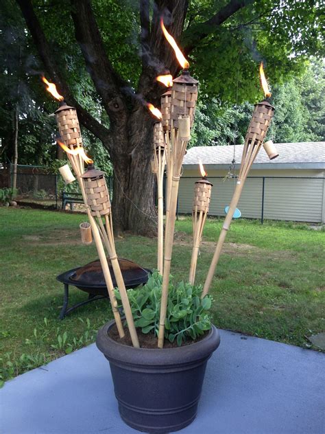 Potted Tiki Torches The Mosquitos Dont Stand A Chance