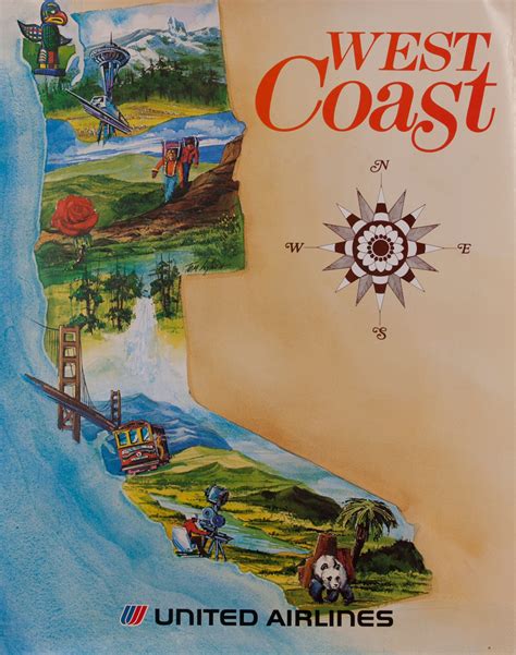 United States West Coast Travel Poster David Pollack Vintage Posters