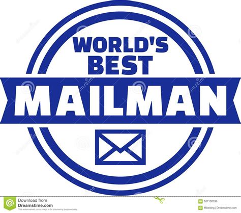 World S Best Mailman Button Stock Vector Illustration Of Envelope