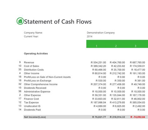 Cash Flow Statement Templates 14 Free Word Excel And Pdf Formats