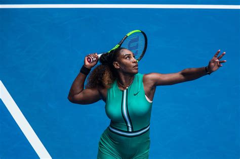 Every time i come here i'm being told i broke another record! | Serena Williams Wears Blue Suit And Fishnets At Australian ...