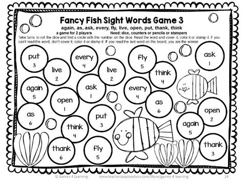 114 Best Sight Words Images On Pinterest Activities