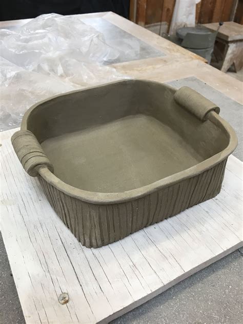 I was especially impressed with the glazing details, the kids are finally getting comfortable and familiar with the very difficult task of glazing their pots. Pottery by Karen Lucid. Hand built 8x8 baking pan. Next workshop project. More | Beginner ...