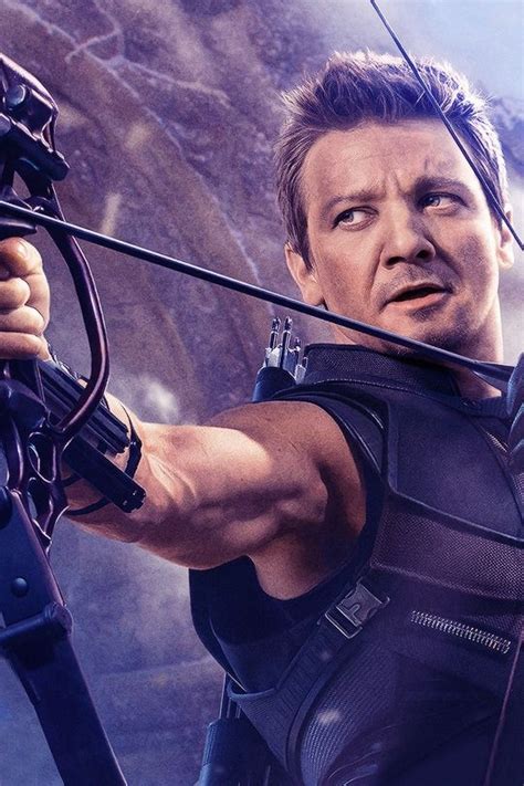 Close Up Of Jeremy As Hawkeye In Captain American Civil War Marvel